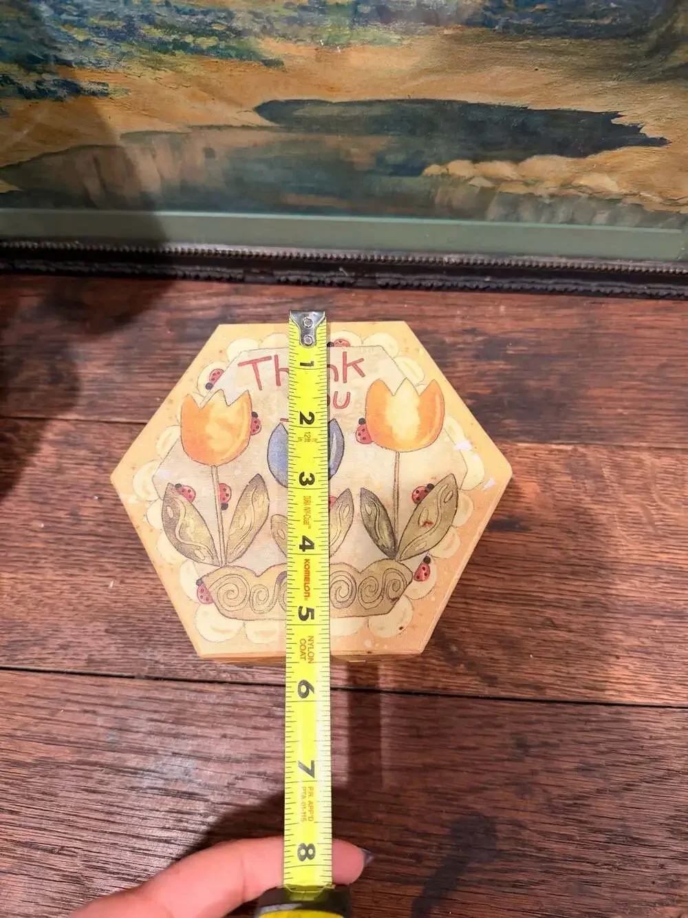 Simple Life Lady Bugs & Blooms Hexagonal Trinket Box by Karen Hillard Crouch